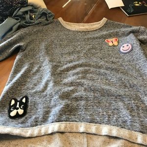 Grey/bluish long sleeve shirt/sweat shirt